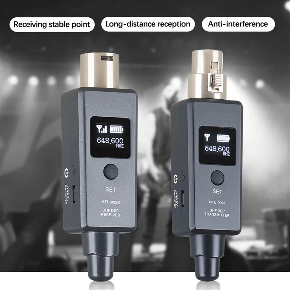 Microphone Wireless System Wireless Mic Adapter Transmitter Receiver Plug-on for Microphone Audio Mixer - 5