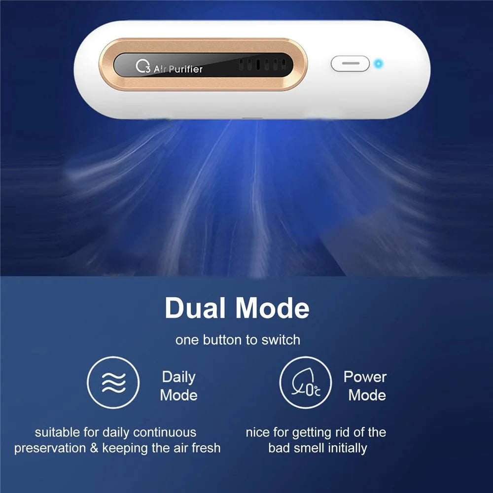 M9 Air Purifier Quiet Odor Eliminator Air Cleaner for Home Car Refrigerator Closet - 2