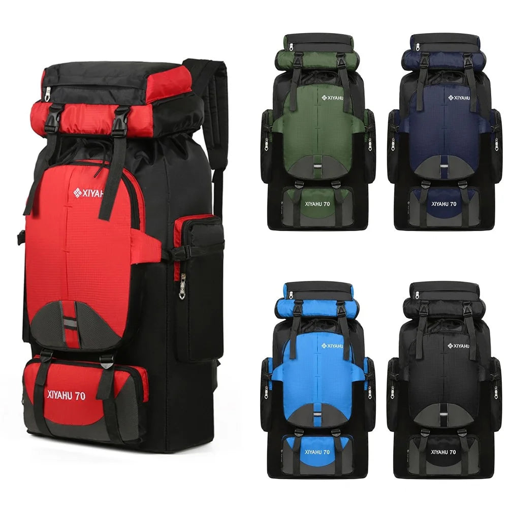 XIYAHU 70L Large Capacity Sports Backpack Waterproof Bag Rucksack for Outdoor Climbing Hiking - Army Green - 7