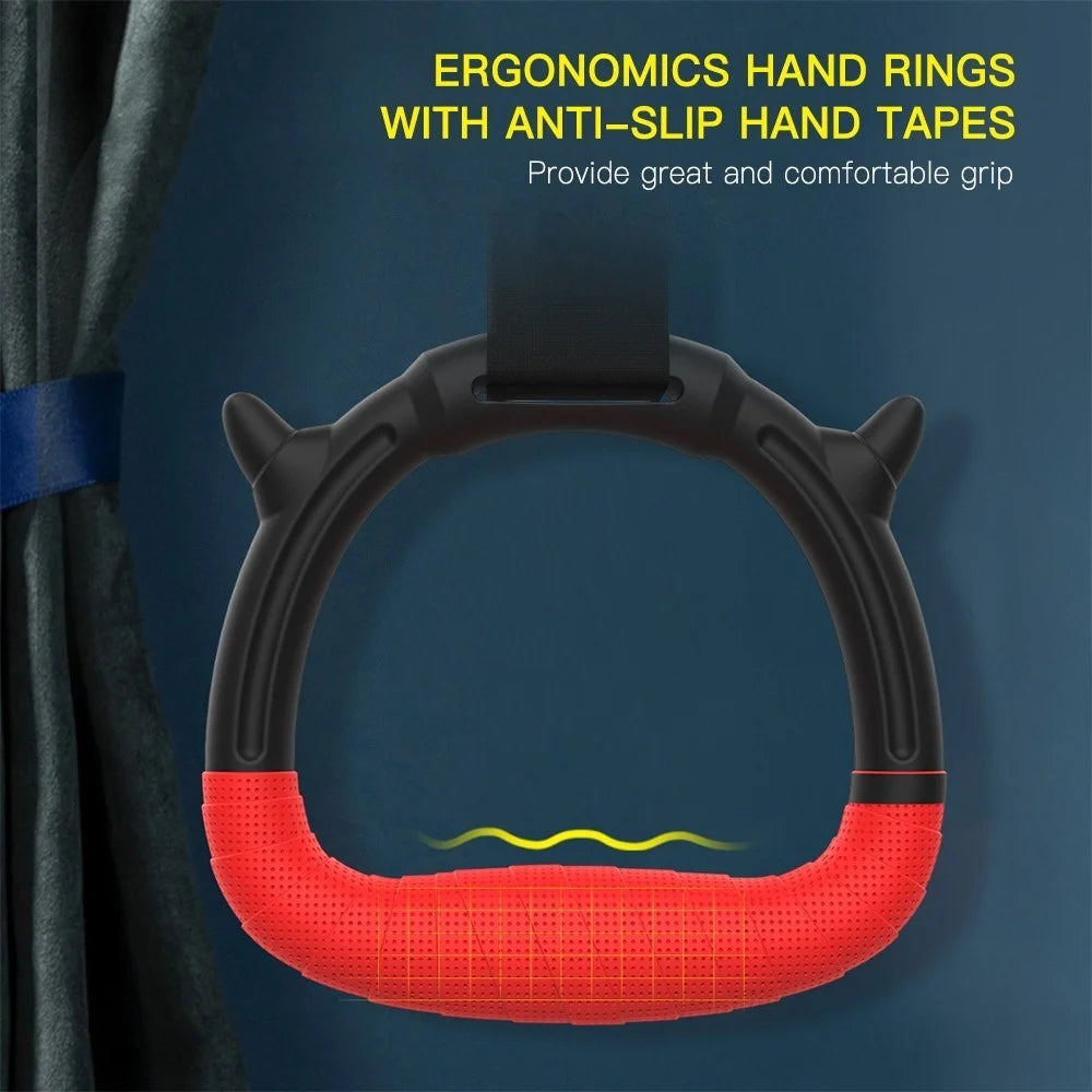 2Pcs Gymnastics Rings 330Lbs Capacity Gym Fitness Gymnastics Calisthenics Pull Up Exercise Rings for Home Gym Full Body Workout - 5