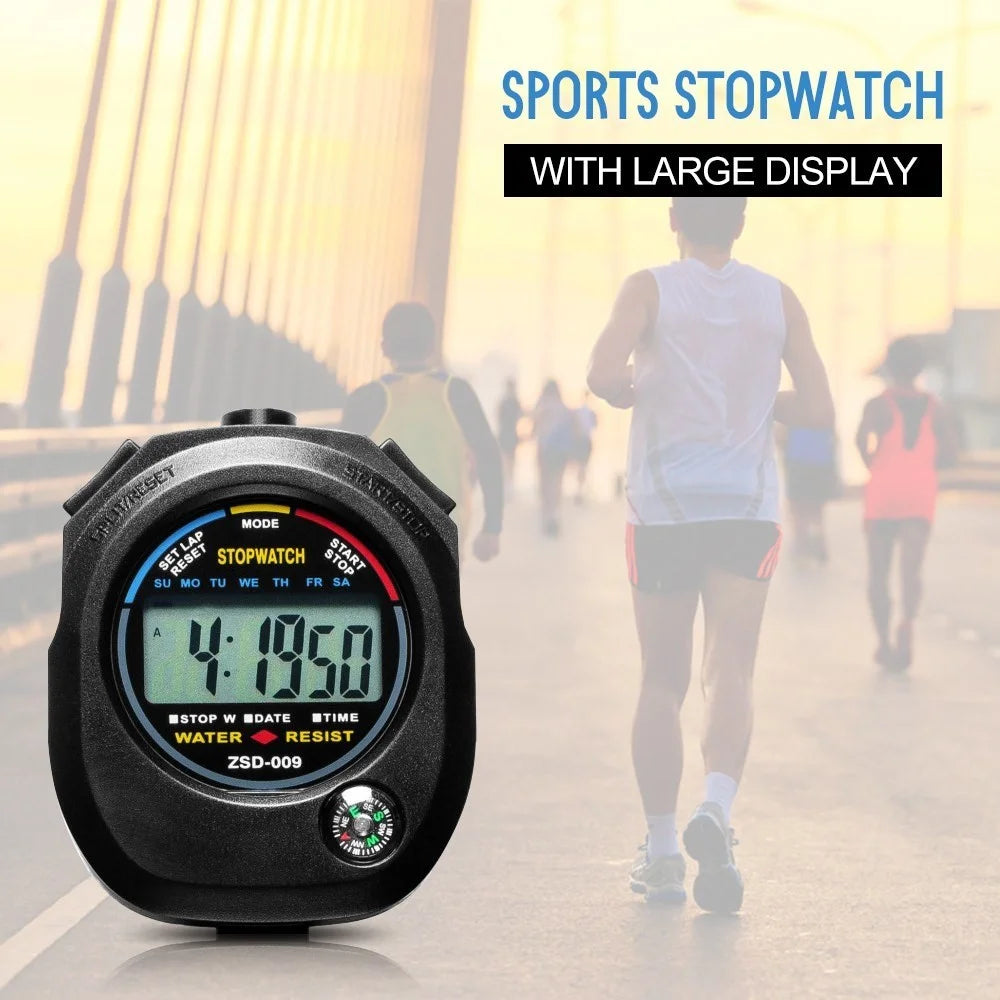 Sports Stopwatch Timer Digital Stopwatch with Date Time and Alarm Function for Swimming Running Football - 6
