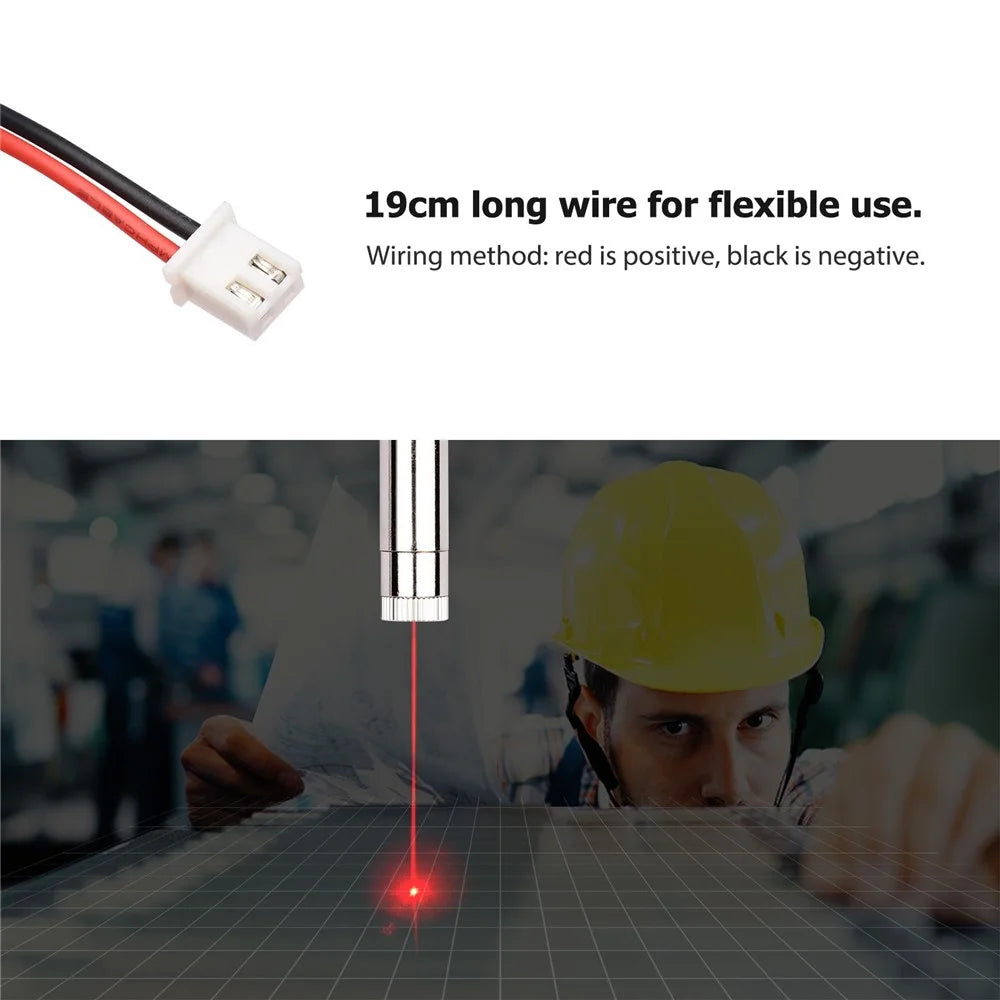 650nm 250mW Red Dot Laser Head CNC Engraver Focusing Module Laser Engraving Head DIY Part Red Dot Laser Point - 6