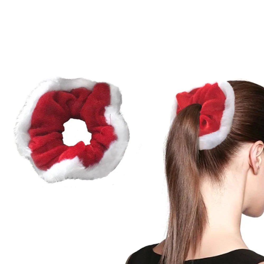 Hair Scrunchy Christmas Hair Band Elastic Hair Tie Ponytail Holder for Girls Women - 1