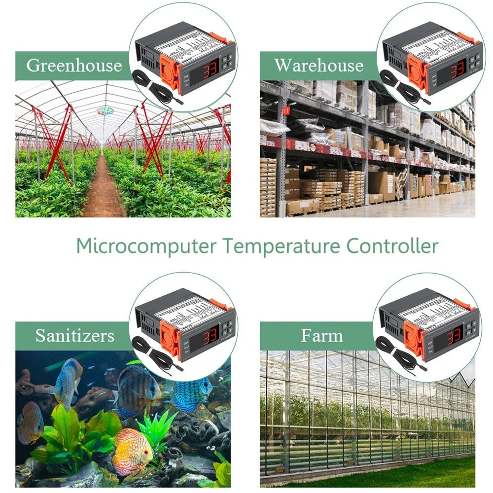 STC-8080A+ Digital Temperature Controller Refrigerator Thermostat Control Automatic Defrosting with NTC Sensor Probe 220V - 2