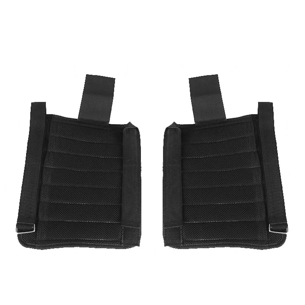 2 Packs Adjustable Ankle Weights Max Loading 16kg Modularized Leg Weight Straps for Yoga, Walking, Running, Aerobics (Empty) - 2