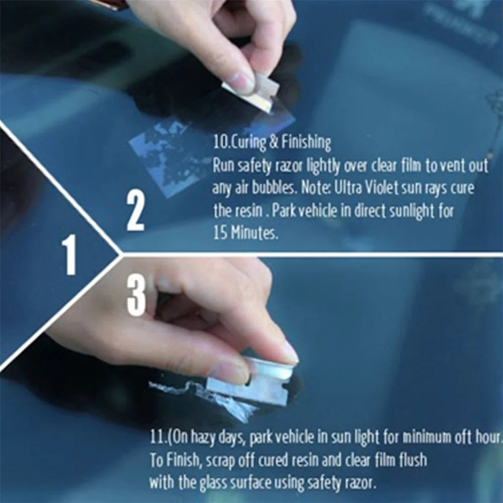 DIY Car Windshield Repair Vehicle Glass Windscreen Repair Glass Restore Tool - 2