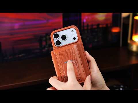 CASENEO For iPhone 18 Pro Max / 17 Pro Max Detachable Magnetic Phone Case with Card Holder Kickstand TPU PU Leather PC Phone Cover Compatible with MagSafe - Purple
