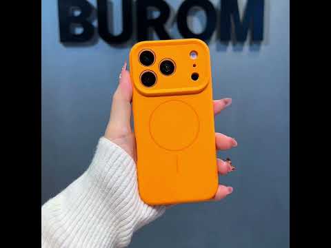 For iPhone 17 Pro Max Case Compatible with MagSafe Liquid Silicone + PC Phone Cover with Camera Touch Control Button - Dark Grey