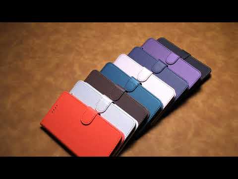 For iPhone 16 Pro Max Leather Case Wallet Stand Solid Color Anti Drop Phone Cover - Black