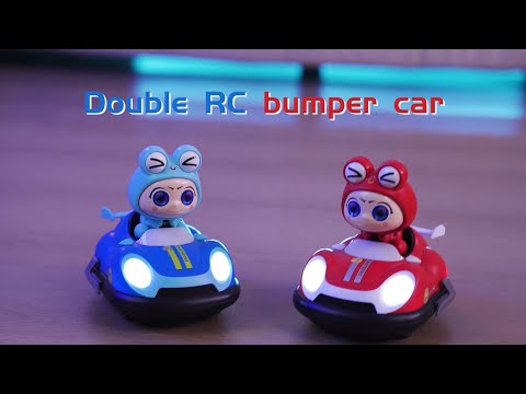 4DRC Y7 Remote Control Bumper Car with Light and Music Pop-Up Doll Children Battle Toy, 1 Battery - Blue