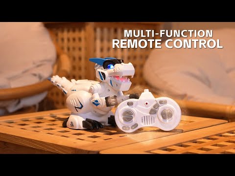 R25 Intelligent Programming Remote Control Dinosaur Gesture Sensing Electric Dinosaur Toy, 1 Remote Controller - Blue
