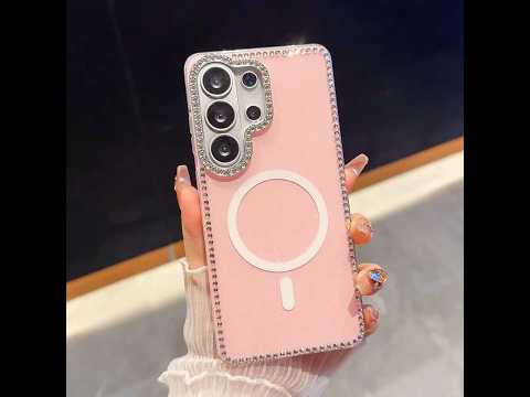 For iPhone 18 Pro Max / 17 Pro Max Compatible with MagSafe Rhinestone Edge Glitter Back TPU + PC IMD Phone Cover - Glitter Transparent