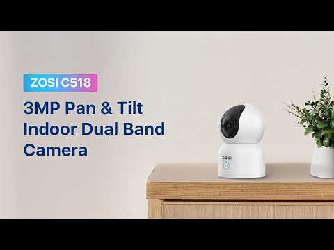 ZOSI C518 1080P Security Camera 2MP Indoor WiFi Pan Tilt AI Human Detection Auto Tracking Night Vision Two-Way Audio Safety Camera - White  /  EU Plug