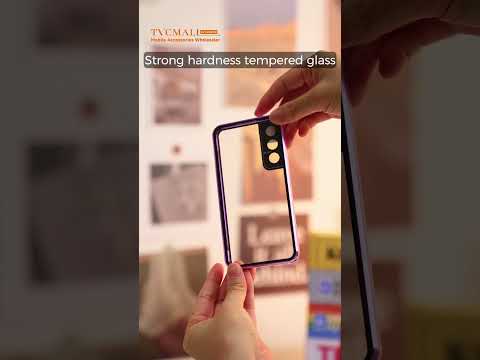 For Samsung Galaxy S24+ Case HD Clear Double Sides Tempered Glass Back Phone Cover - Light Purple
