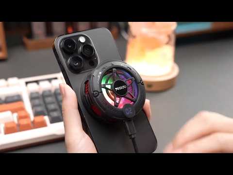 YESIDO C226 Semiconductor Cooling Phone Cooler Magnetic Ring Design RGB LED Temperature Display Gaming Radiator
