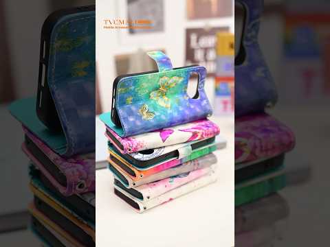 3D Painting Style Leather Phone Wallet Stand Case for Samsung Galaxy A71 - Blue Shiny Butterflies