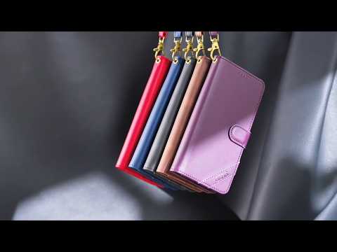 AZNS A2 for OnePlus Turbo 6X 5G Leather Case with Wrist Strap RFID Blocking Wallet Stand Phone Cover - Black