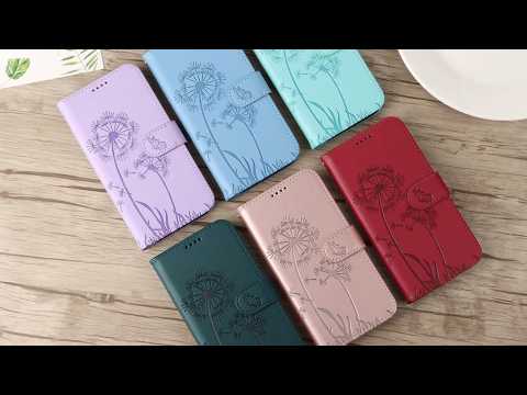 For OnePlus Nord 5 5G / OnePlus Ace 5 Ultra 5G Leather Wallet Case with Strap Dandelion Imprint Phone Stand Cover - Red
