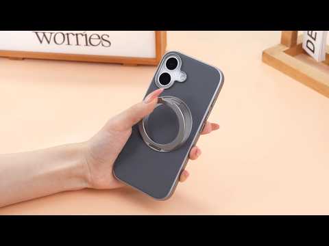 For iPhone 18 Pro / 17 Pro Magnetic Case Ring Kickstand Fine Grid Texture Leather + PC + TPU Phone Cover - Green