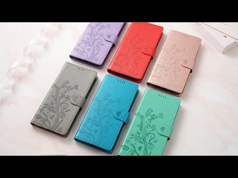 For Samsung Galaxy S25 FE Wallet Case Butterfly Floral Imprint PU Leather Phone Cover with Wrist Strap - Green