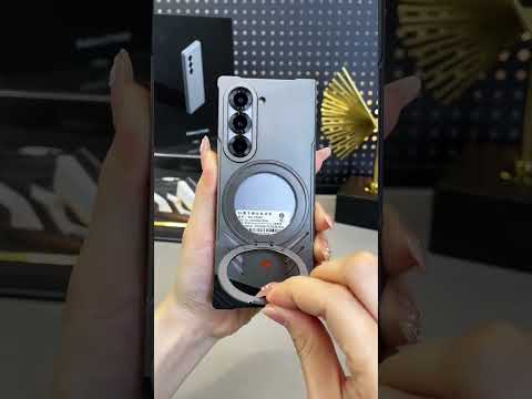 DYONG For Samsung Galaxy Z Fold6 5G Metal Case Frameless Hollow Heat Dissipation Phone Cover with Kickstand - Tarnish