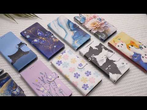 For iPhone 16 Case Pattern Print PU Leather Wallet Phone Cover with Wrist Strap - Colored Flowers