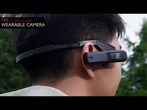 S111 First Person View Wearable Camera 0.96 Inch IPS Screen 2.7K Ultra HD Video Recorder Support WiFi App Control - Black