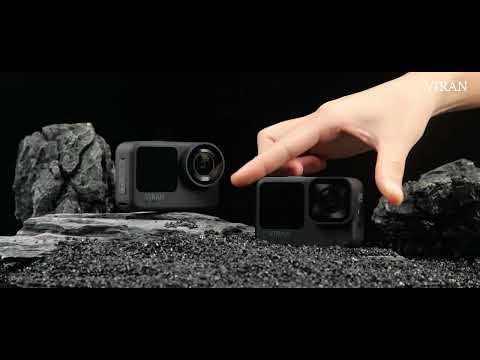VIRAN V9 4K 60FPS WiFi Anti-Shake Action Camera IP68 Waterproof Dual Screen Motorcycle Video Recorder