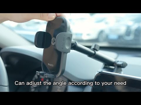 YESIDO C197 Car 15W Wireless Phone Charger Mount Clamp Phone Clip Bracket Holder with Suction Cup