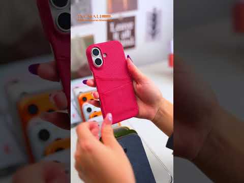 Slim Phone Case for iPhone 15 Plus Hard PC + Cloth Anti-Drop Phone Cover with Dual Card Holder - Black
