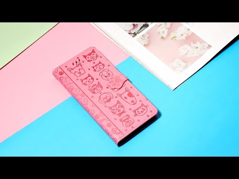 For Realme 14 Pro 5G Leather Wallet Case Flip Phone Cover with Cute Cat Dog Pattern - Grey