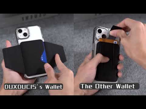 DUX DUCIS Magnetic Phone Stand Cell Phone Card Holder Wallet Case - Black