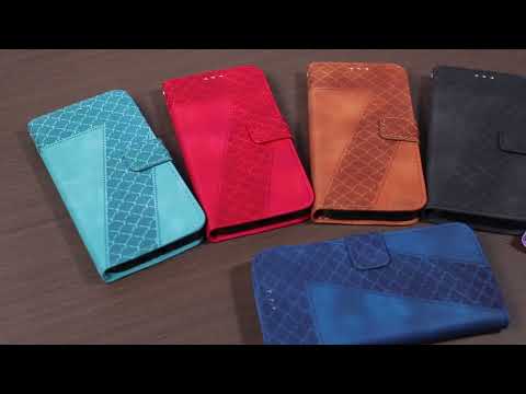 For iPhone 14 Pro Max Stand Imprinted Pattern Phone Case PU Leather Shell Shockproof Wallet Cover - Dark Blue