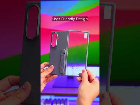 For Samsung Galaxy Z Fold7 5G Phone Case Kickstand PC Cover with Tempered Glass Screen Protector - Black