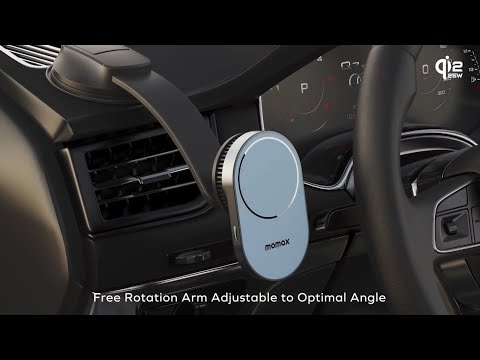 MOMAX 1-Move Q.Mag Magnetic Wireless Car Charger 25W Fast Charging Car Mount for Cell Phones