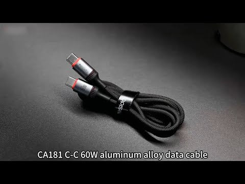 YESIDO CA181 1.2m USB C to USB C 60W Fast Charging Cable Aluminum Alloy Shell Data Cord