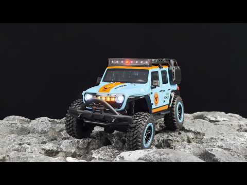 ZLL SG206PRO Brushed Motor RC Rock Crawler 1 / 20 Scale 4WD Off Road Vehicle with LED Light High Speed Car Toy, 3 Batteries - Blue