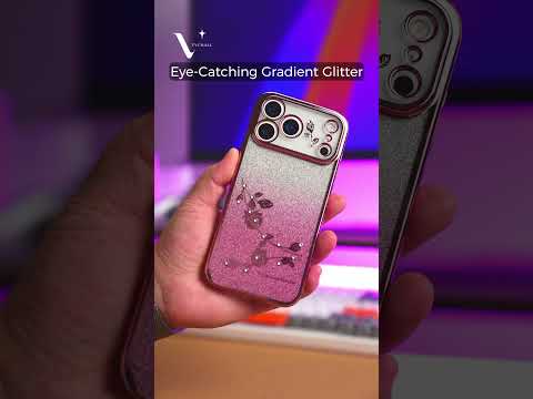 KADEM For iPhone 11 Pro Max 6.5 inch Flower Rhinestone Decor Glitter Soft TPU Cover Gradient Anti-drop Phone Case - Rose Gold