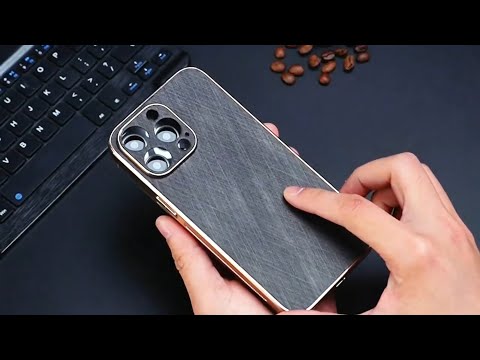 KADEM For Samsung Galaxy  A15 4G / 5G Case Electroplating Silk Texture PU + TPU Phone Back Cover - Black