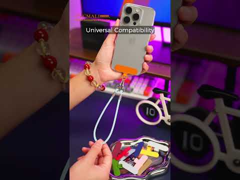 Stainless Steel Metal Phone Tether Tabs for Phone Cases Ultra Thin Universal Cellphone Lanyard Pad - Wine Red