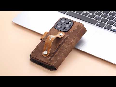 For Samsung Galaxy A26 5G Case Wallet Retro Leather Phone Cover with Wristband Kickstand - Black