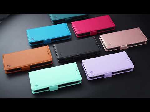 DF-010 For iPhone 14 Pro Case PU Leather Wallet Stand Phone Cover - Black