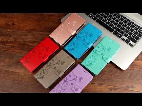 For Samsung Galaxy A55 5G PU Leather Cases Flower Pattern Wallet Stand Phone Cover with Strap - Rose Gold
