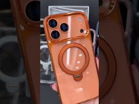 JAUCASE For iPhone 17 Pro Max Case Rotating Kickstand TPU + PC Clear Phone Back Cover - Transparent Black