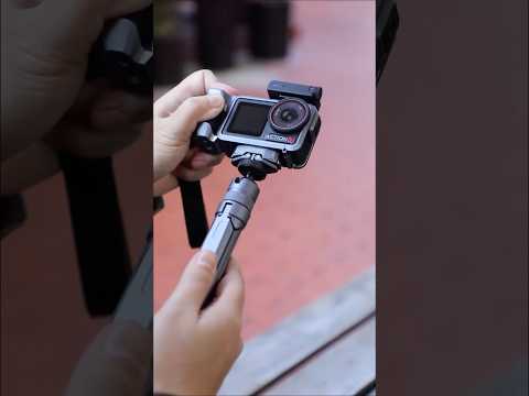 DJ-10 Camera Cage for Insta360 Ace Pro 2 One-Piece Aluminum Alloy CNC Protective Frame with Cold Shoe Mount & 1 / 4 Inch-20 Threaded Holes - Black