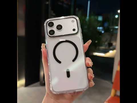ABEEL For iPhone 17 Pro Max Case Compatible with MagSafe Anti Scratch Clear TPU PC Phone Back Cover - White