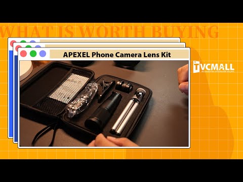 APEXEL Phone Camera Lens Kit, 22X Telephoto Lens + 120° Wide Angle Lens + 25X Macro Lens + 205° Fish Eye Lens