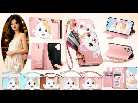 For Google Pixel 11 Pro XL Case Cute Cat Pattern PU Leather Wallet Phone Cover with Wrist Strap - Brown