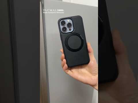 VILI TCY for Samsung Galaxy A57 5G Magnetic Phone Case with Rotary Kickstand PC TPU Back Cover - Black