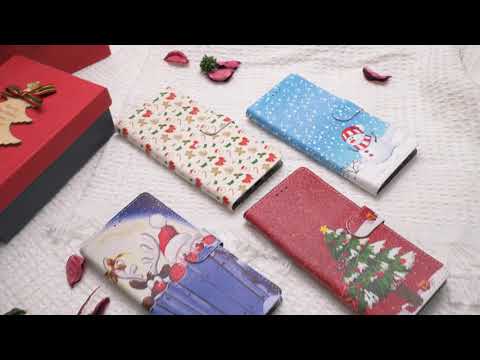 For iPhone 18 Pro / 17 Pro Case Christmas Themed Pattern Printing PU Leather Wallet Phone Cover with Wrist Strap - Santa Claus